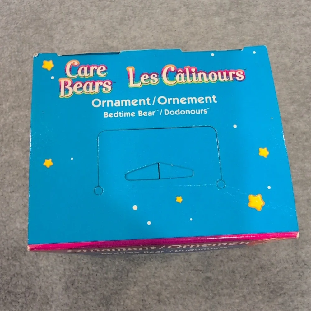 2005 Care Bears Bedtime Bear Ornament‎ Les Calinours Blue Moon Star NOS - Picture 4 of 6